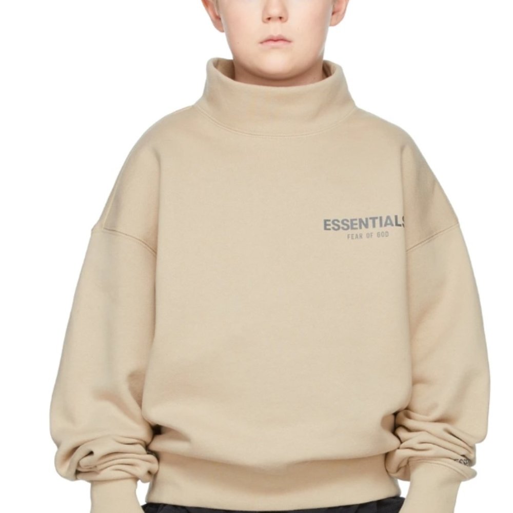 Essentials SSENSE Exclusive Kids Beige Mock Neck Sweatshirt